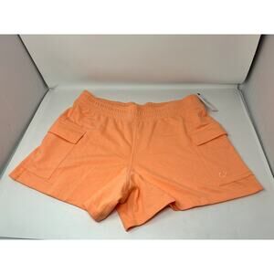 Calvin Klein Performance Womens Pull-On Cargo Shorts Fluorescent Peach Size XL